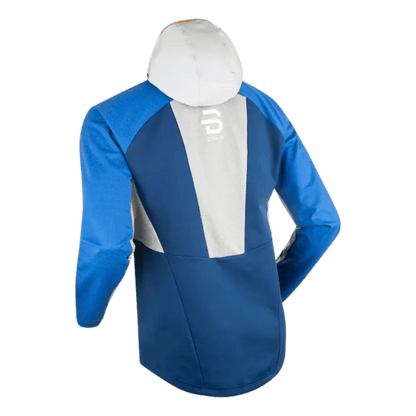 BJORN DAEHLIE MEN'S NORTH JACKET HOODED SOFTSHELL - ESTATE BLUE - BACK VIEW