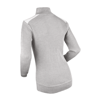 BJORN DAEHLIE WOMEN'S HALF ZIP COMFY - SNOW WHITE - BACK VIEW