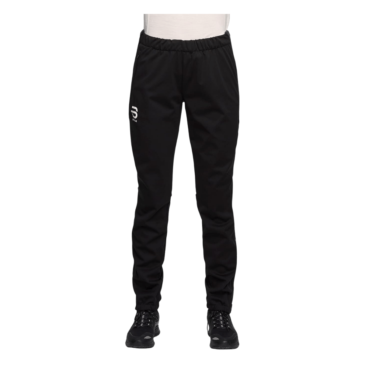 BJORN DAEHLIE WOMEN'S PANTS KIKUT FULL ZIP - BLACK - FRONT VIEW