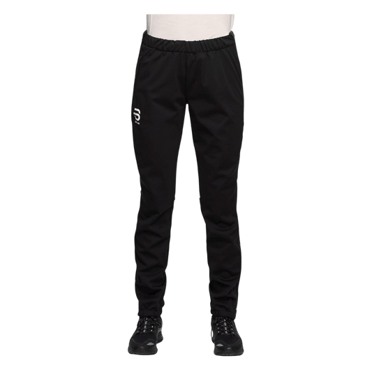 BJORN DAEHLIE WOMEN'S PANTS KIKUT FULL ZIP - BLACK - FRONT VIEW