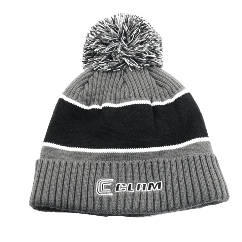 CLAM POM HAT 
Black Gray