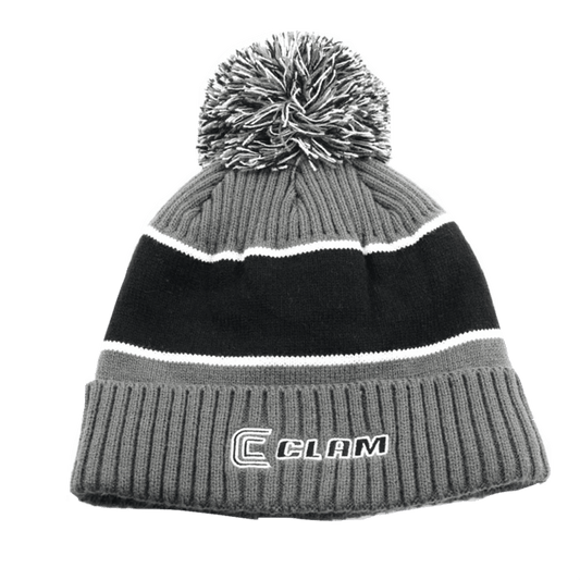 CLAM POM HAT 
Black Gray