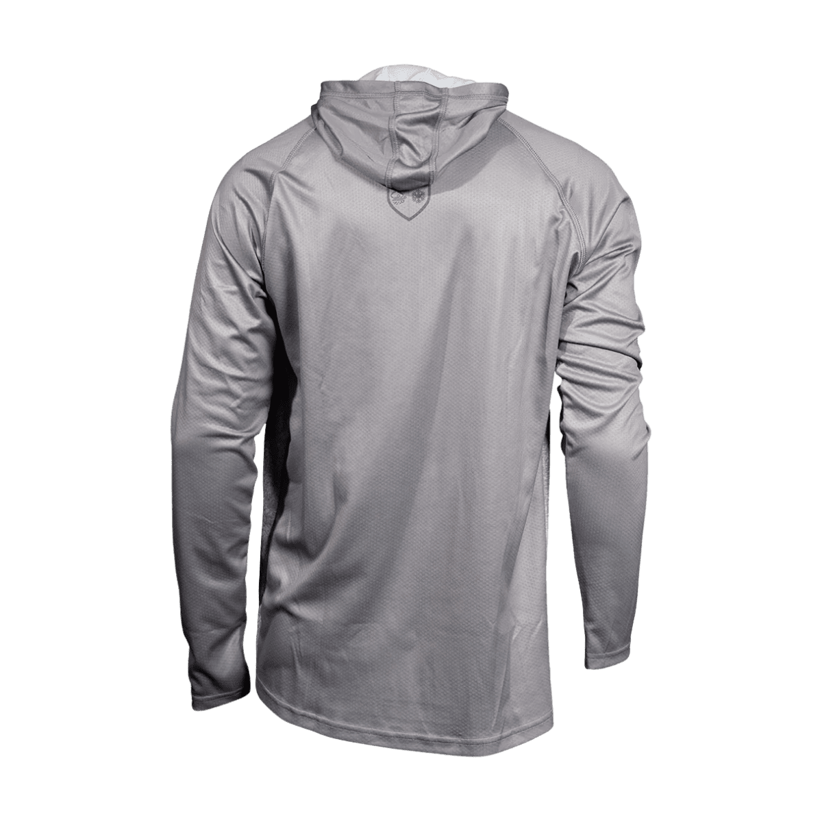 BLACKFISH GUIDE UPF HOODIE – CONTROL GREY/FROST – BACK ANGLE VIEW
