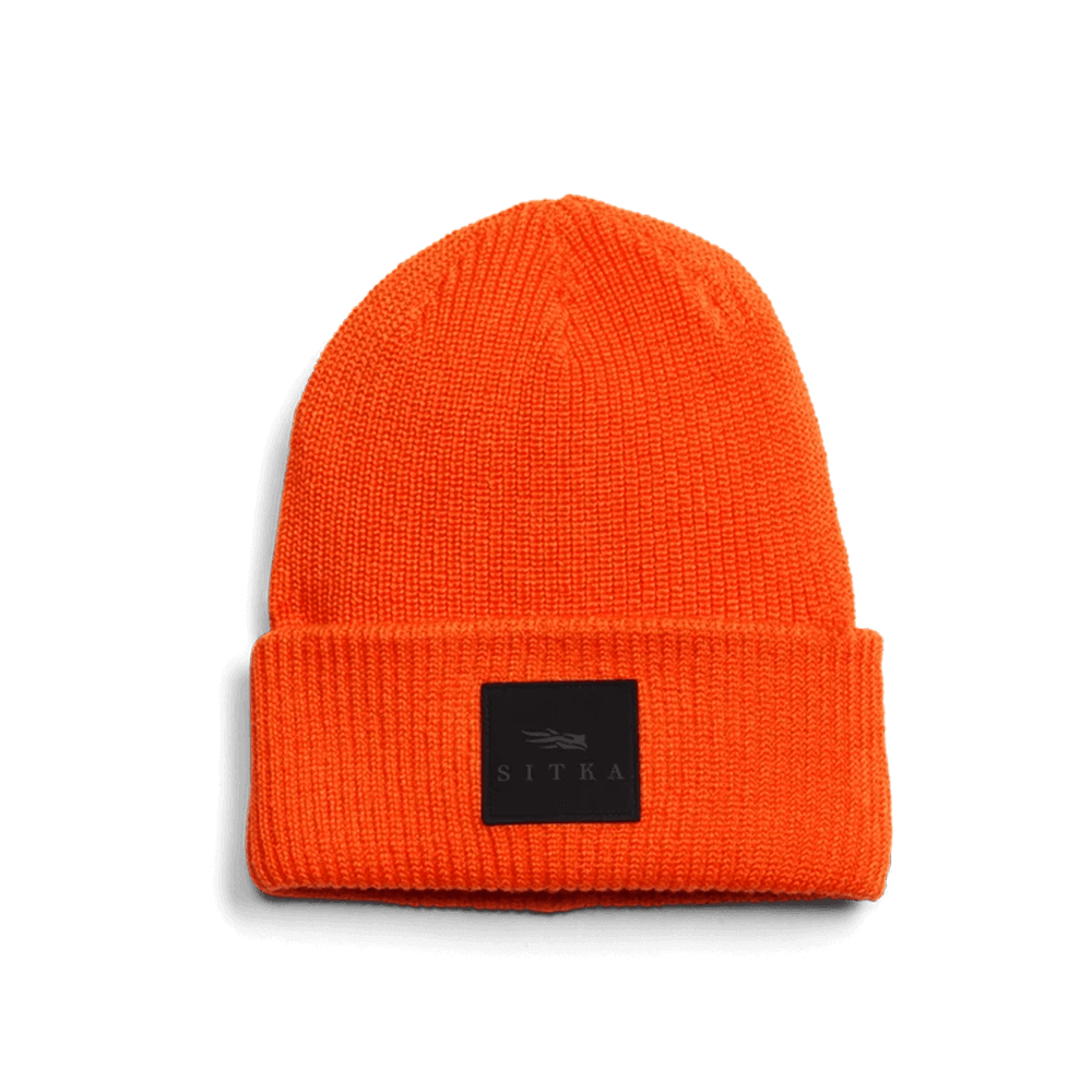 SITKA DOUBLE CUFF ACRYLIC BEANIE - BLAZE ORANGE