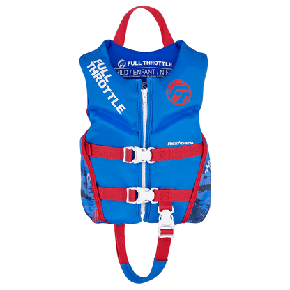 FULL THROTTLE CHILD RAPID-DRY FLEX-BACK LIFE JACKET BLUE