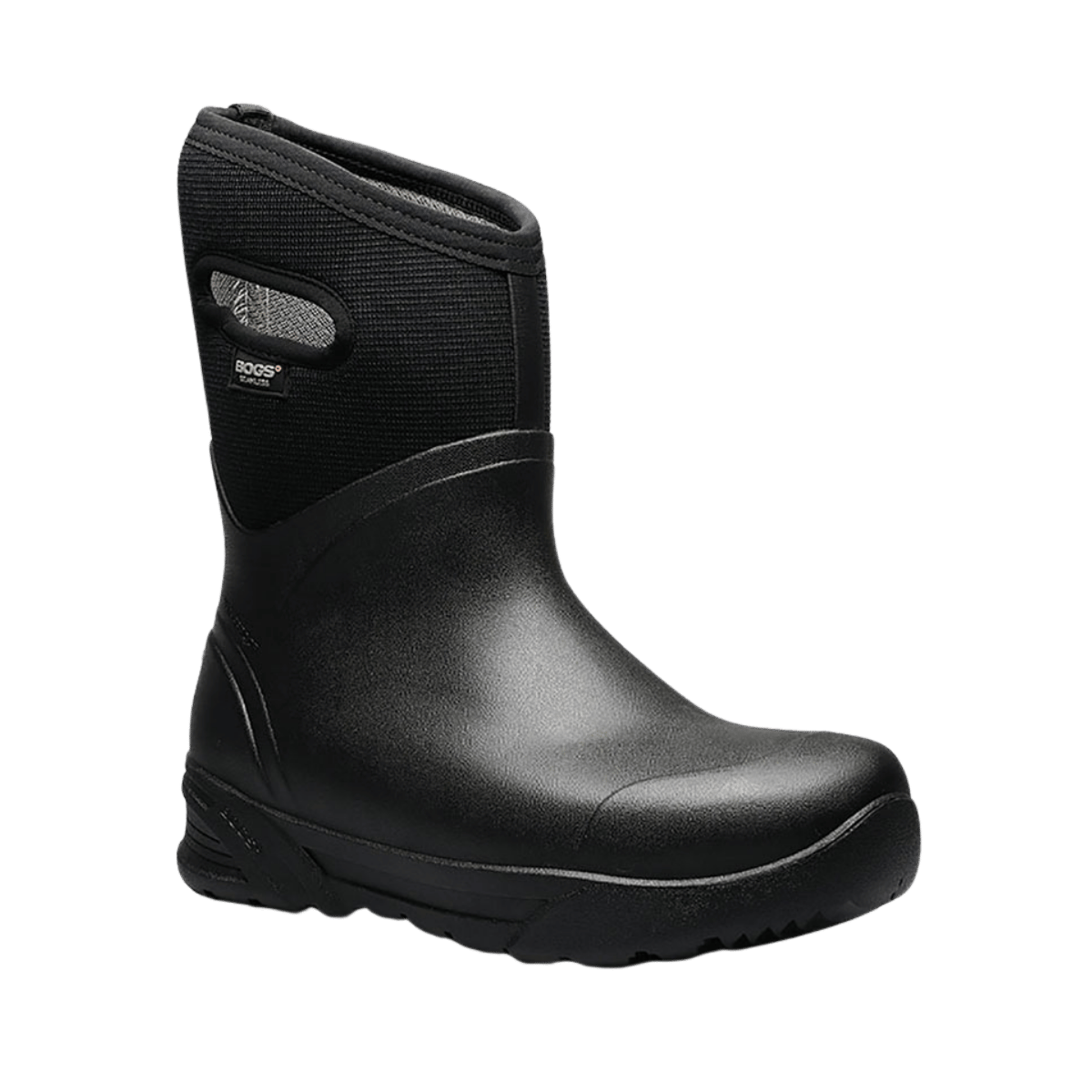 BOGS MEN'S BOZEMAN MID WATERPROOF BOOTS - BLACK - SIDE VIEW
