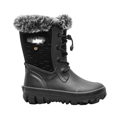 BOGS KIDS' ARCATA II DASH 35-F WINTER BOOTS - BLACK - SIDE VIEW