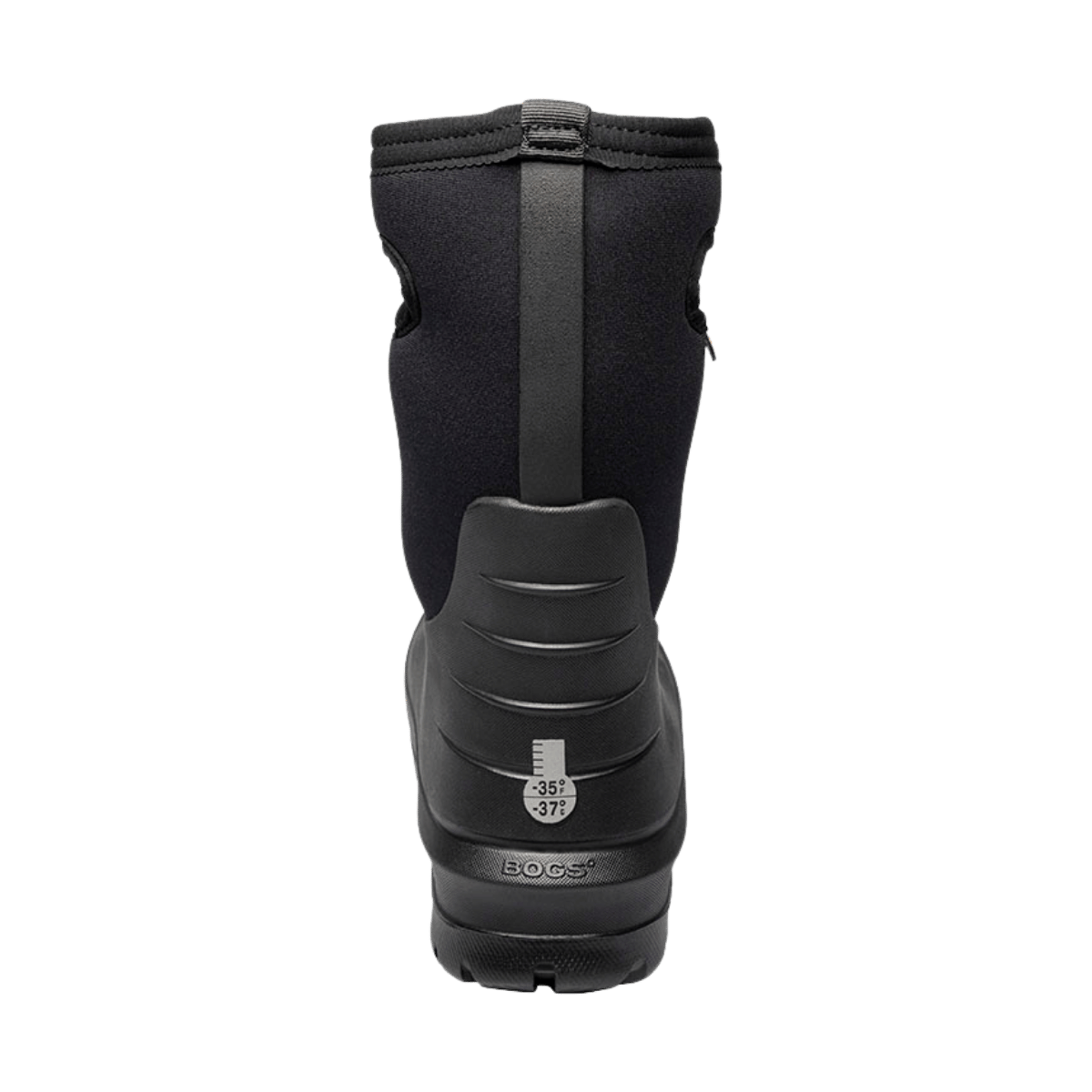 BOGS NEO-CLASSIC SOLID KIDS WINTER BOOTS - BLACK - BACK VIEW