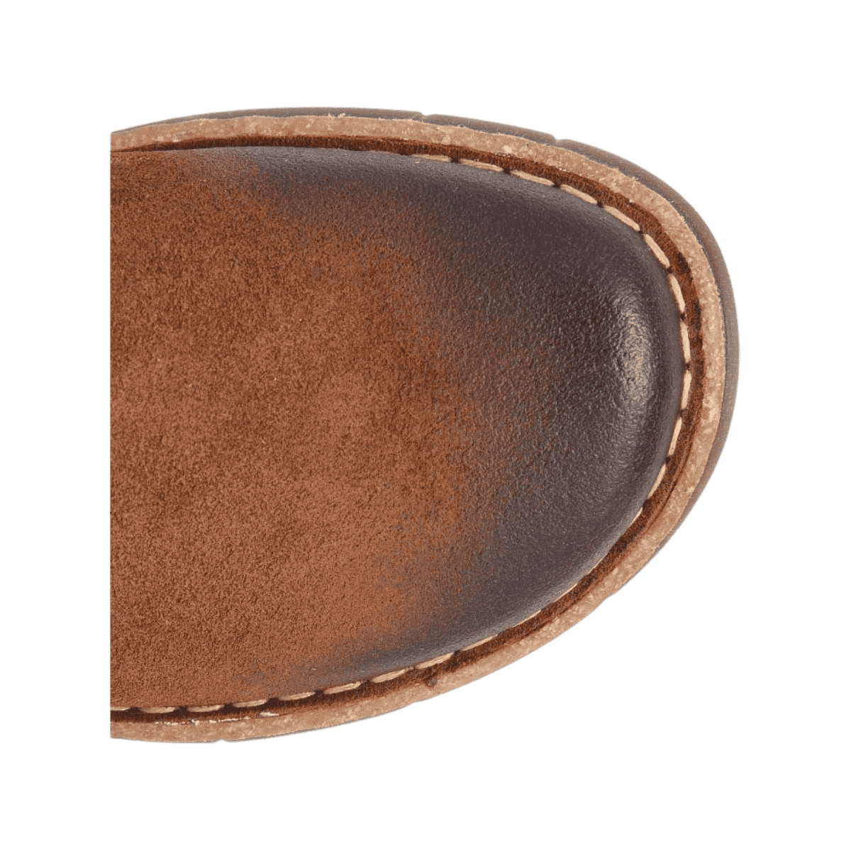 BRODY DISTRESSED LEATHER BOOTS - GLAZED GINGER - CLOSER FRONT VIEW
