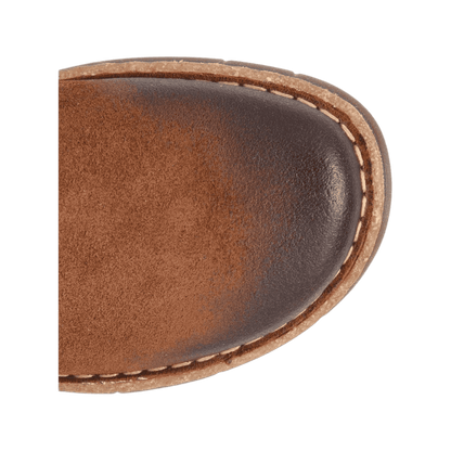 BRODY DISTRESSED LEATHER BOOTS - GLAZED GINGER - CLOSER FRONT VIEW