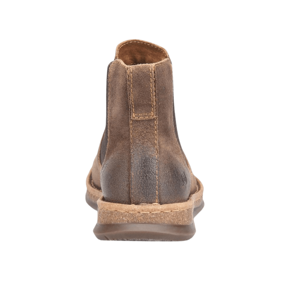 BORN BRODY DISTRESSED BOOTS - TAUPE -BACK VIEW
