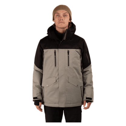 BOULDER GEAR MEN'S QUEST JACKET GRAVEL FRONT VIEW