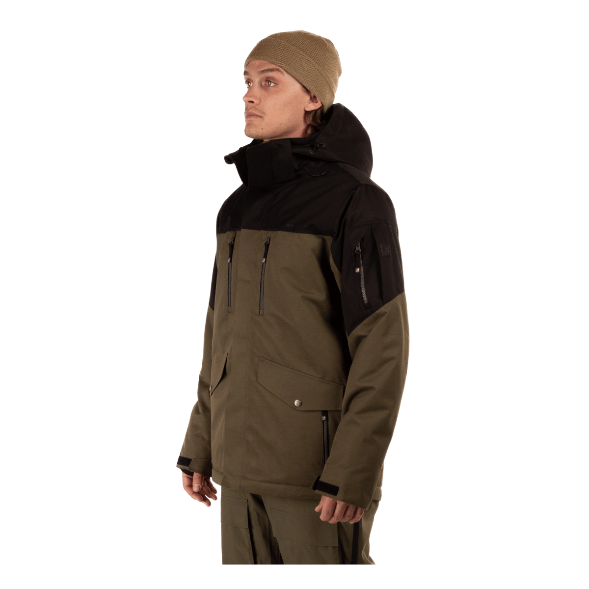 BOULDER GEAR MEN'S QUEST JACKET OLIVE NIGHT SIDE VIEW