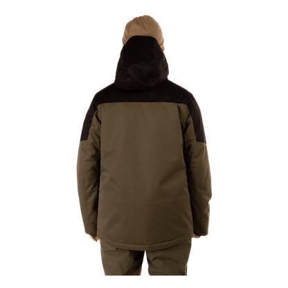 BOULDER GEAR MEN'S QUEST JACKET OLIVE NIGHT BACK VIEW