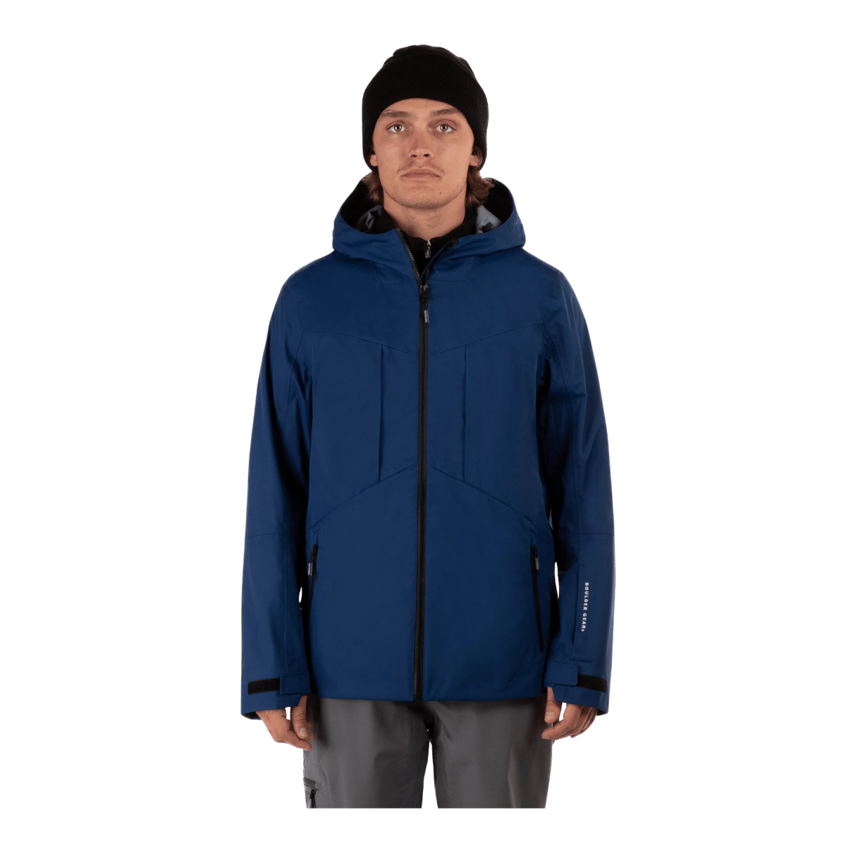 BOULDER GEAR MEN'S RAPID II 3L JACKET NAVY SEA FRONT VIEW