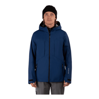 BOULDER GEAR MEN'S RAPID II 3L JACKET NAVY SEA FRONT VIEW