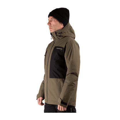 BOULDER GEAR MEN'S REACTOR JACKET OLIVE NIGHT SIDE VIEW