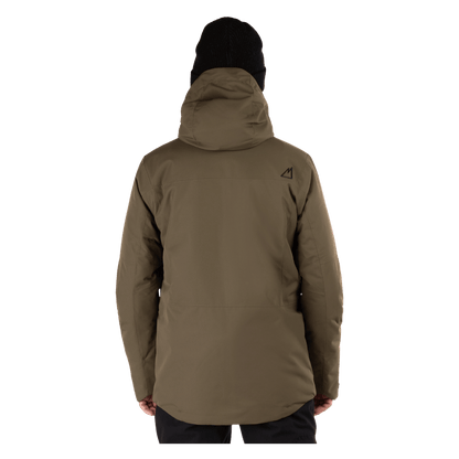 BOULDER GEAR MEN'S REACTOR JACKET OLIVE NIGHT BACK VIEW