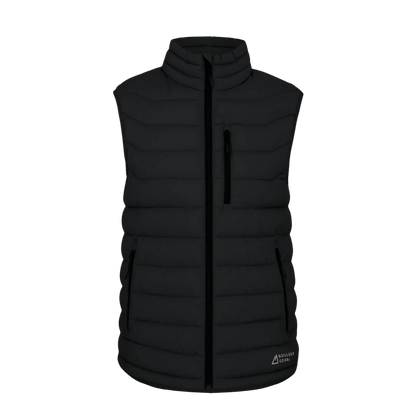 BOULDER GEAR SAWYER PUFFY VEST EXTENDED BLACK FRONT VIEW
