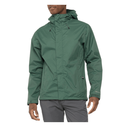 BOULDER GEAR MEN'S STRATUS RAIN JACKET REGULAR FAIRWAY GREEN FRONT VIEW