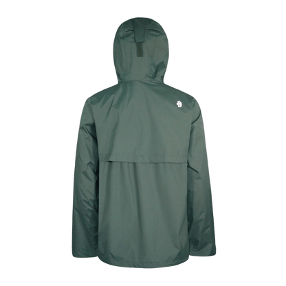 BOULDER GEAR MEN'S STRATUS RAIN JACKET REGULAR FAIRWAY GREEN BACK VIEW