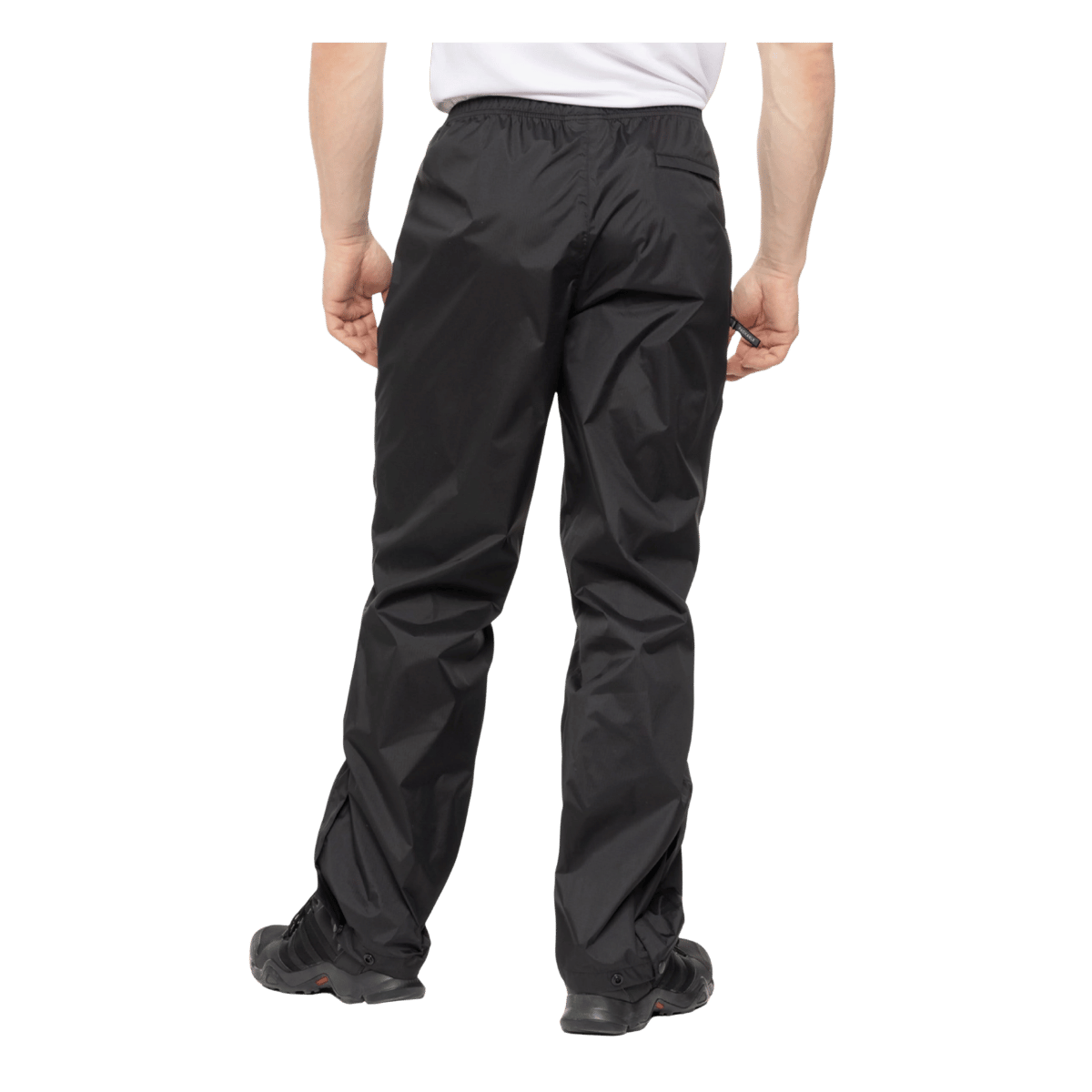 BOULDER GEAR STRATUS RAIN PANT EXTENDED BLACK BACK VIEW