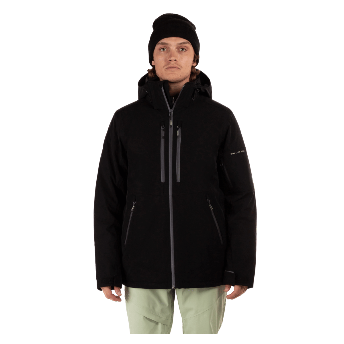 BOULDER GEAR VOLT TECH JACKET REGULAR BLACK FRONT VIEW