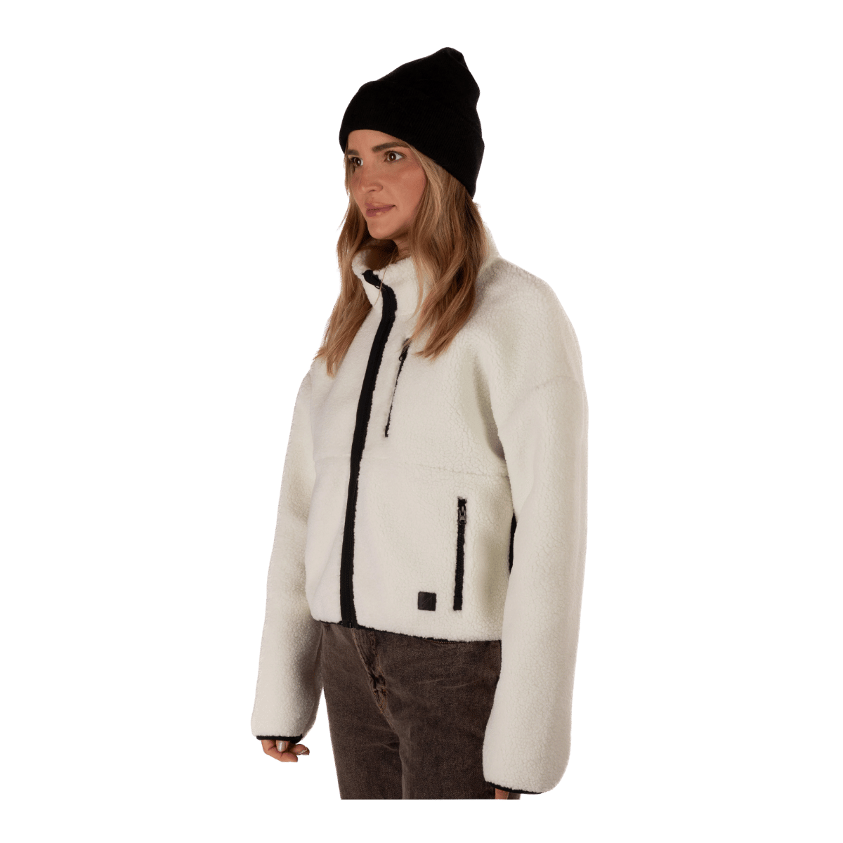 BOULDER GEAR WOMEN DEMURE FLEECE PULLOVER FROST SIDE VIEW