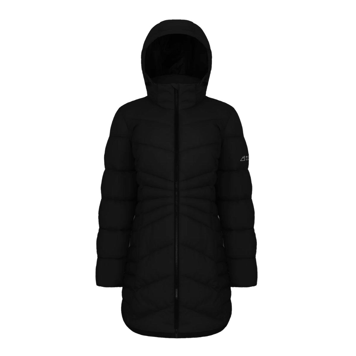 BOULDER GEAR WOMEN NEVADA JACKET BLACK FRONT VIEW