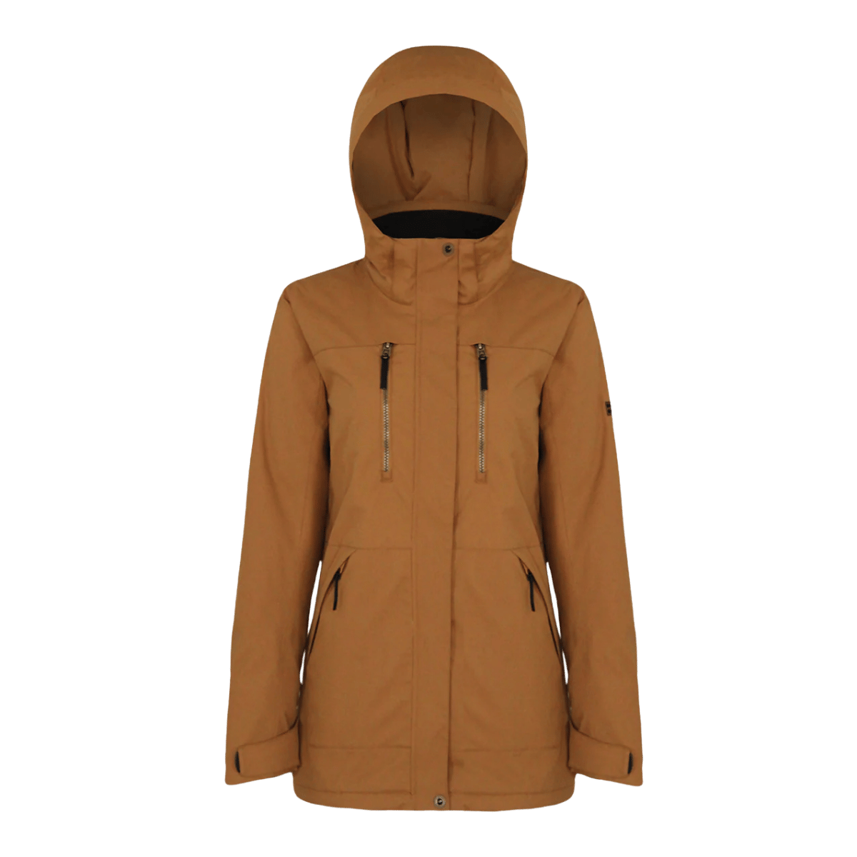 BOULDER GEAR WOMEN PETAL JACKET BRONZE FRONT VIEW