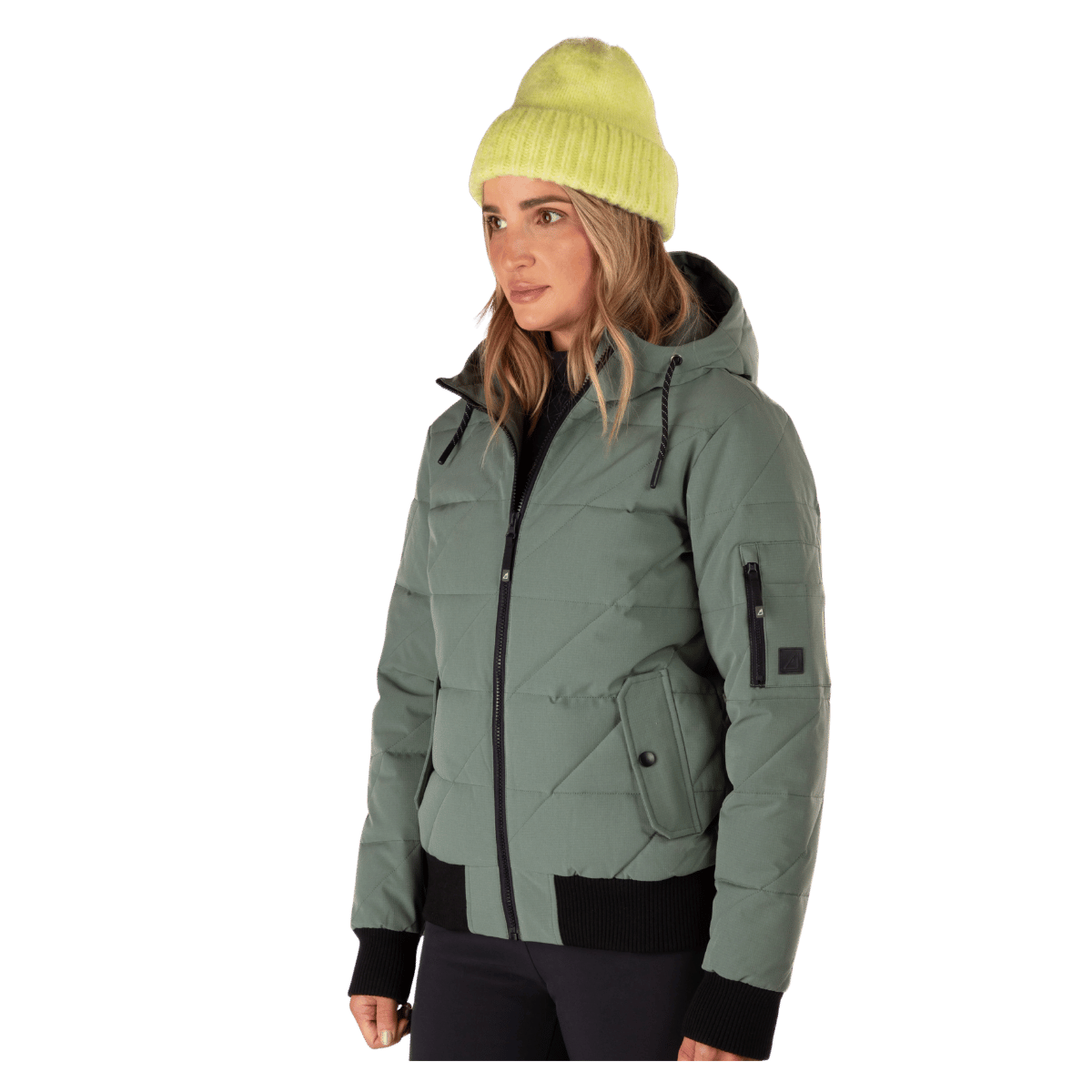 BOULDER GEAR WOMEN PRUE JACKET BASIL SIDE VIEW