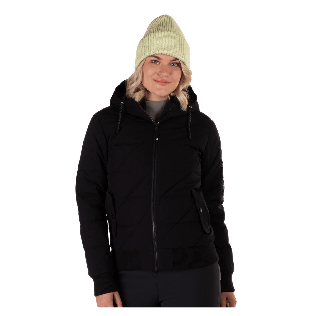 BOULDER GEAR WOMEN PRUE JACKET BLACK FRONT VIEW