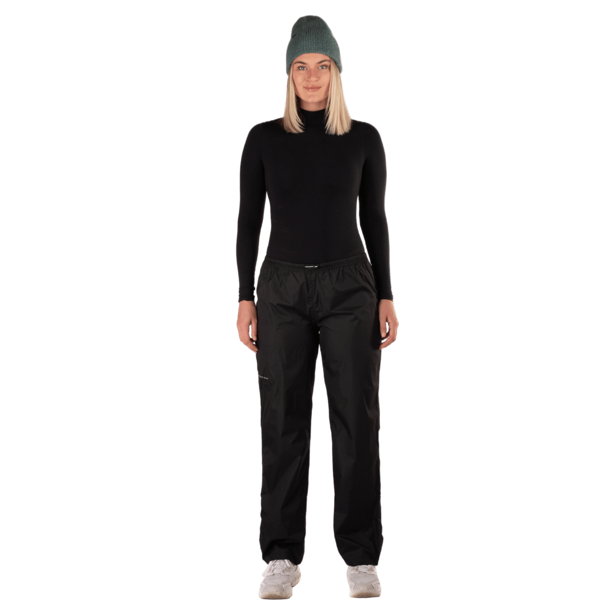 BOULDER GEAR WOMAN STRATUS RAIN PANT REGULAR BLACK FRONT VIEW