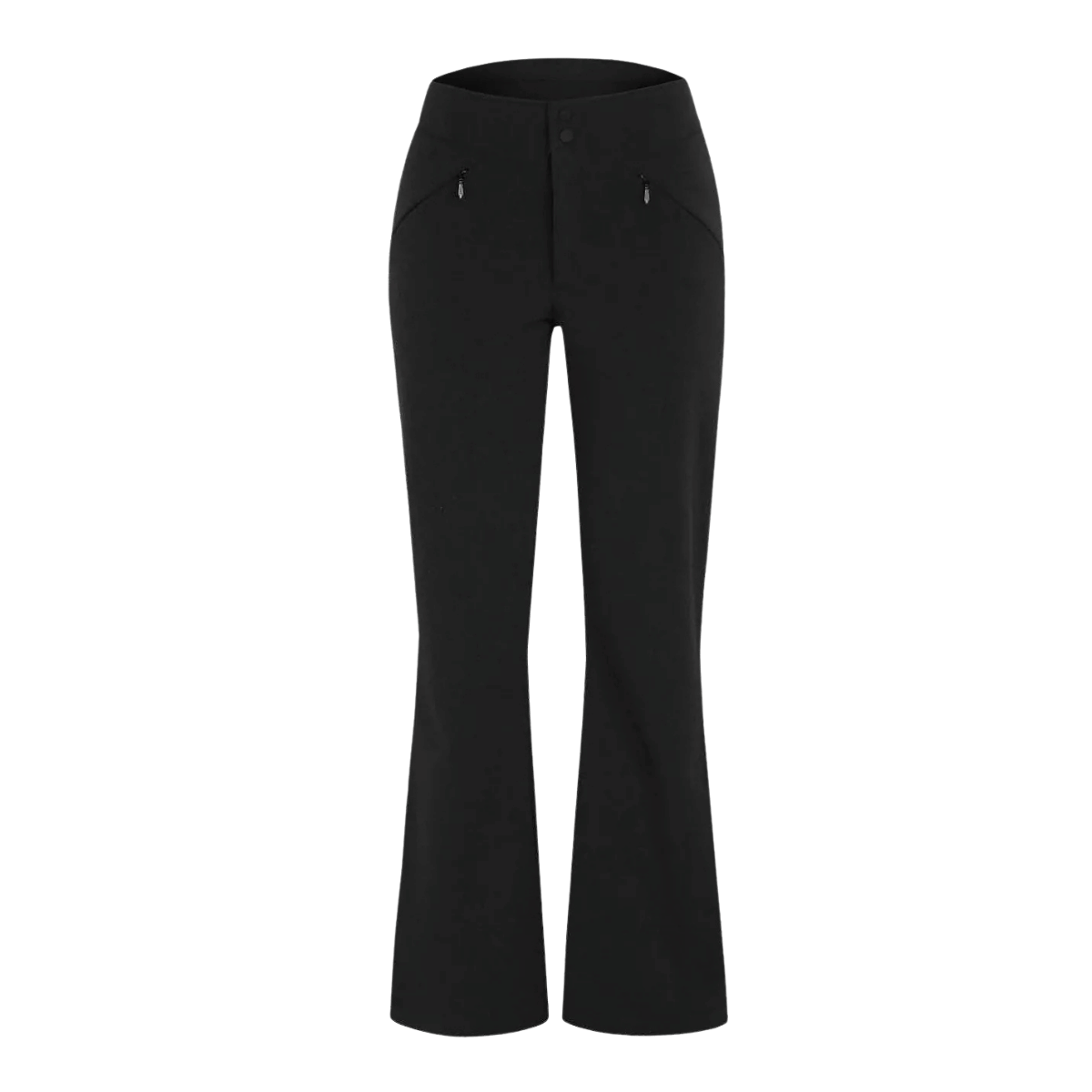 BOULDER GEAR WOMEN VORTEX SOFTSHELL PANT REGULAR BLACK FRONT VIEW