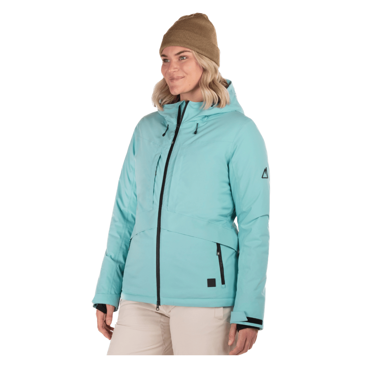 BOULDER GEAR WOMEN WHIMSICAL JACKET AQUA SEA SIDE VIEW