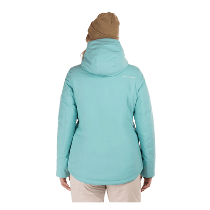 BOULDER GEAR WOMEN WHIMSICAL JACKET AQUA SEA BACK VIEW