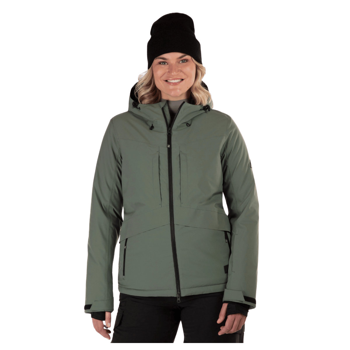 BOULDER GEAR WOMEN WHIMSICAL JACKET BASIL FRONT VIEW