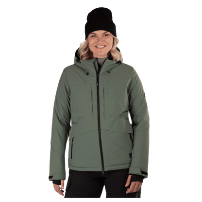 BOULDER GEAR WOMEN WHIMSICAL JACKET BASIL FRONT VIEW