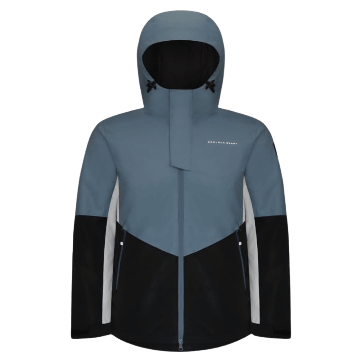 BOULDER GEAR BROCK JACKET EXTENDED SLATE BLUE FRONT VIEW