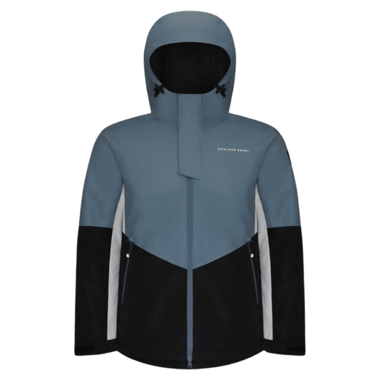 BOULDER GEAR BROCK JACKET EXTENDED SLATE BLUE FRONT VIEW