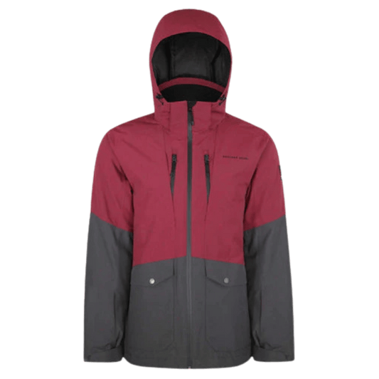 BOULDER GEAR DOWNSLIDE JACKET EXTENDED DARK MAROON FRONT VIEW