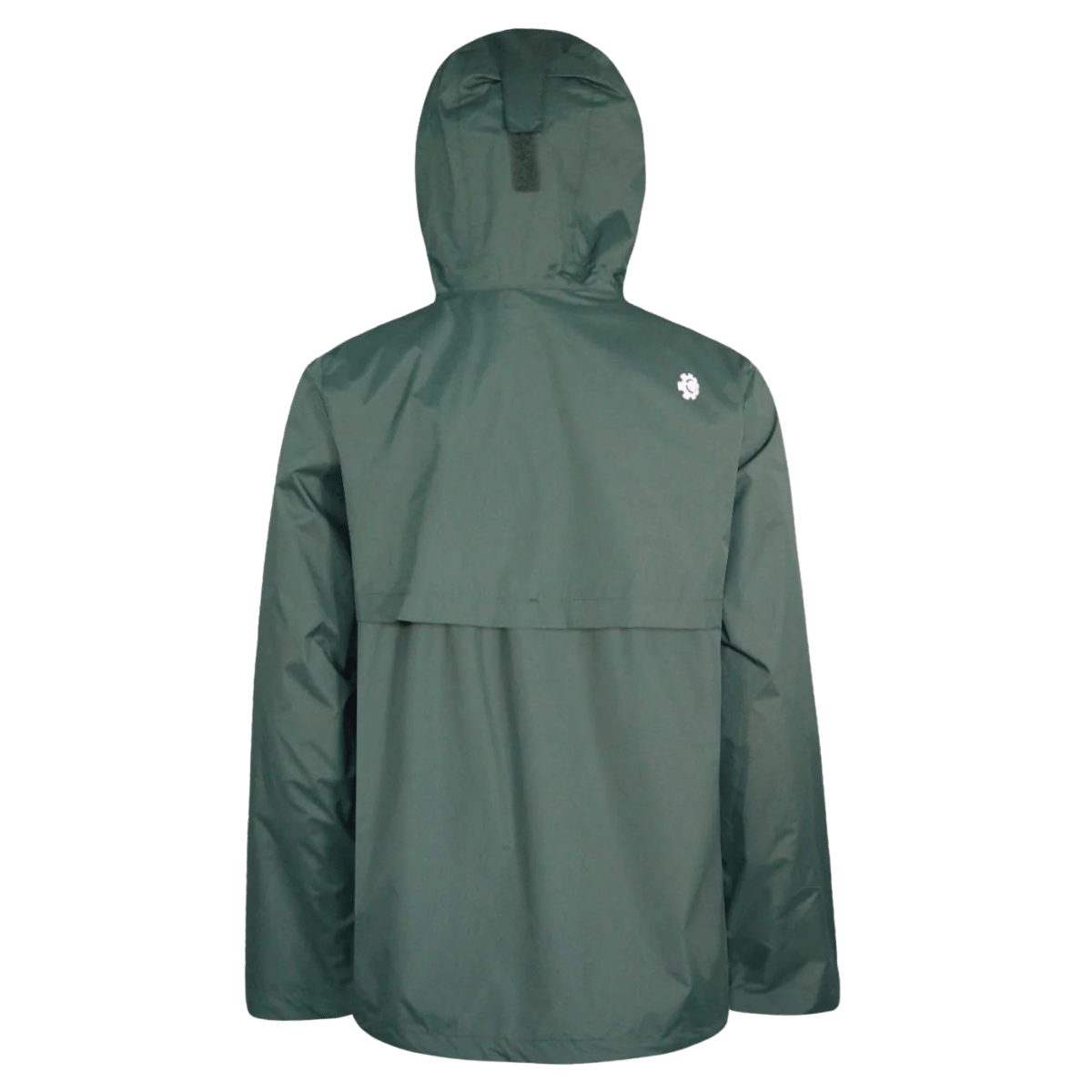 BOULDER GEAR STRATUS RAIN JACKET EXTENDED FAIRWAY GREEN BACK VIEW