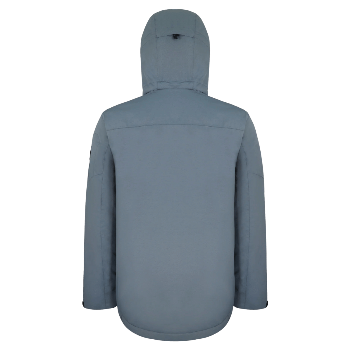 BOULDER GEAR TETON JACKET EXTENDED SLATE BLUE BACK VIEW