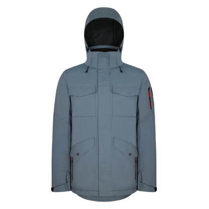 BOULDER GEAR TETON JACKET REGULAR SLATE BLUE FRONT VIEW