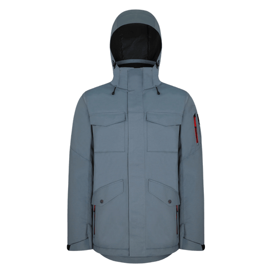 BOULDER GEAR TETON JACKET REGULAR SLATE BLUE FRONT VIEW