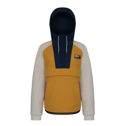 BOULDER GEAR WOMEN SCOUT FLEECE PULLOVER AMBER FRONT VIEW