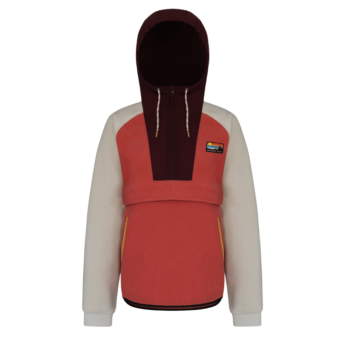 BOULDER GEAR WOMEN SCOUT FLEECE PULLOVER DUSTY CEDAR FRONT VIEW