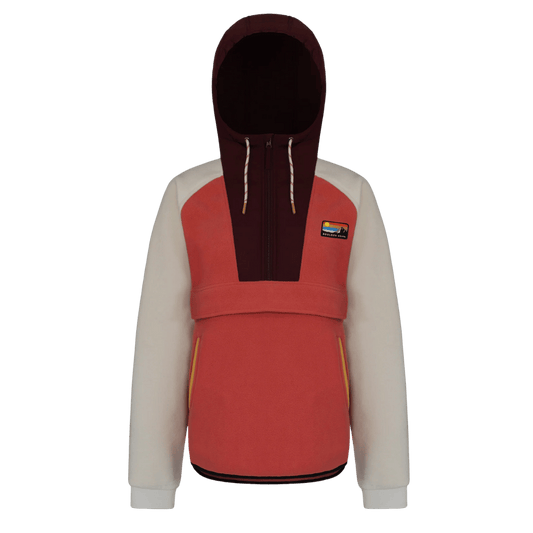 BOULDER GEAR WOMEN SCOUT FLEECE PULLOVER DUSTY CEDAR FRONT VIEW