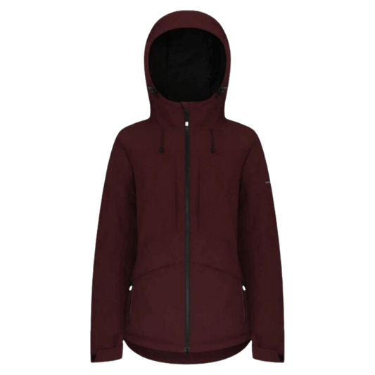 BOULDER GEAR WOMEN WHIMSICAL JACKET EXTENDED WILD BERRY FRONT VIEW