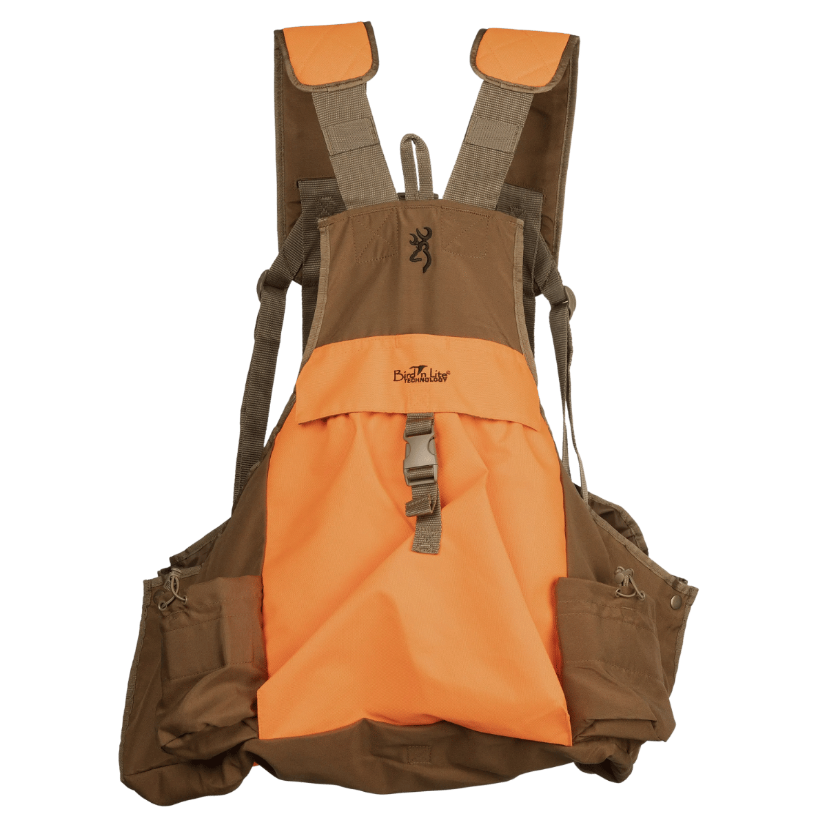 BROWNING MEN'S BIRD'N LITE STRAP VEST 2.0 - TAN BLAZE - BACK VIEW